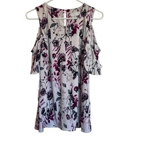 Floral Cold Shoulder Blouse